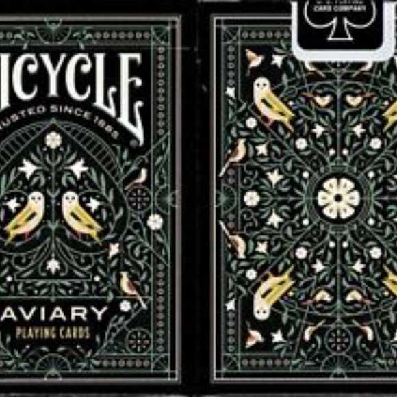 Bicycle Aviary Playing Cards Tan/Teal New Sealed - Picture 3 of 3